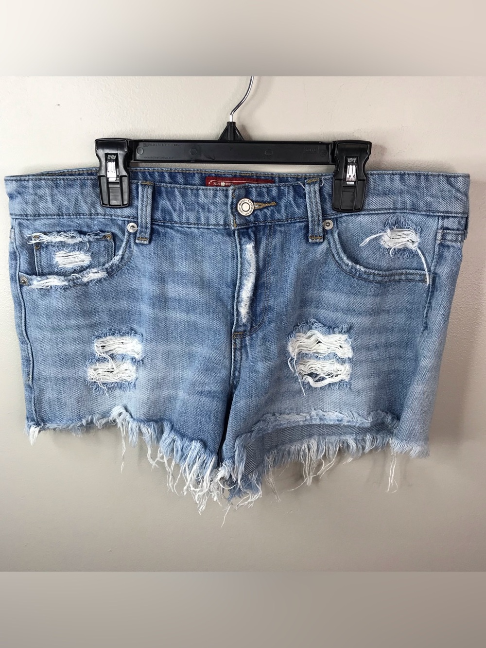 Lucky Brand The Cut Off Light Blue Distressed Denim Shorts Sz 6